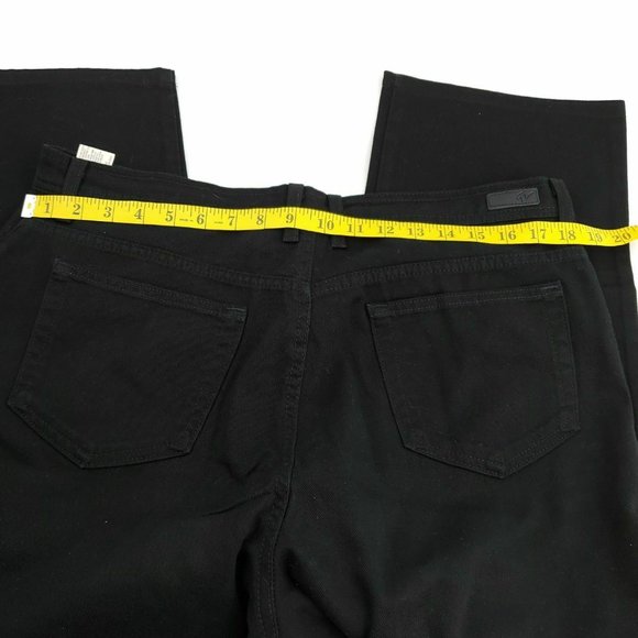 Gloria Vanderbilt Womens Black Retro Regular Fit Denim Straight Jeans Size 16 - Picture 8 of 14